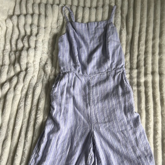 Old Navy Womens Medium Light Purple Wide Leg Striped Jumpsuit - Picture 1 of 11
